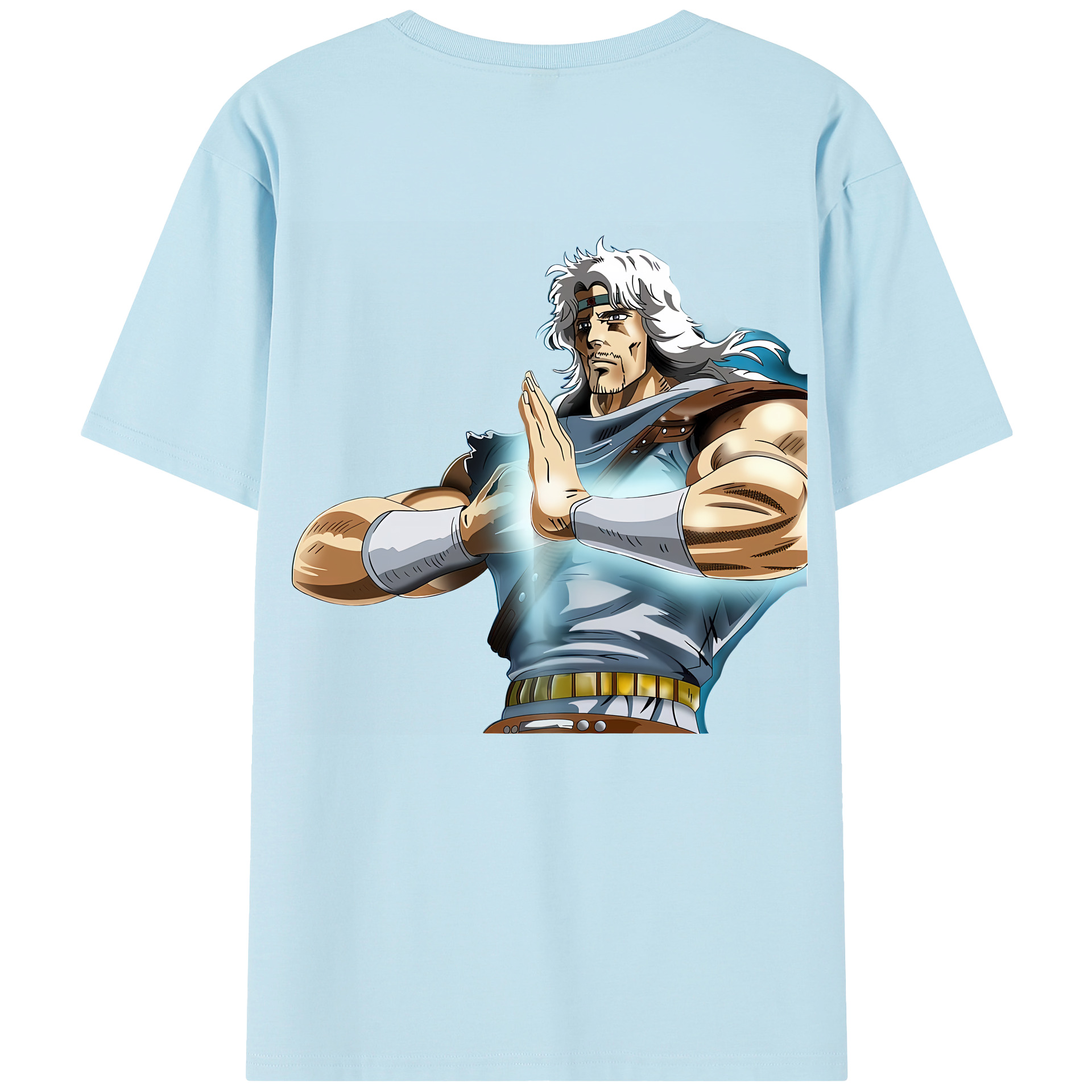（画像用） 北斗の拳 Fist of the North Star 綿100％半袖Tシャツ（背面プリント）